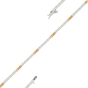 Браслет из красного золота с бриллиантом