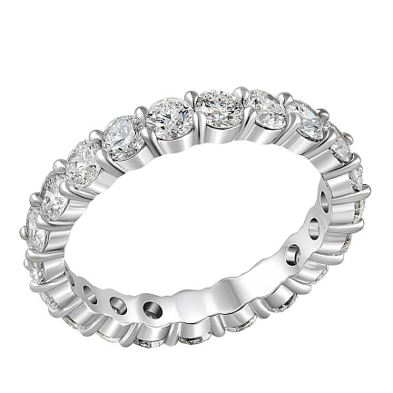 Кольцо из белого золота с бриллиантами