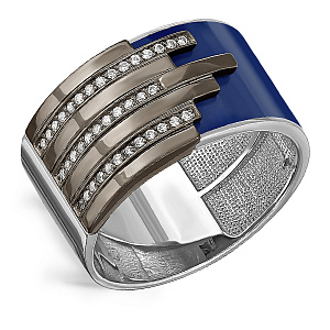 Кольцо из серебра с фианитами