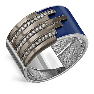 Кольцо из серебра с фианитом