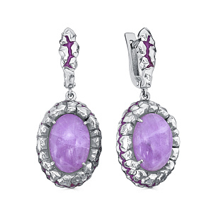 Серьги с английским замком из серебра