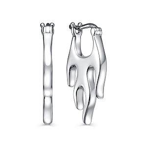 Серьги с английским замком из серебра