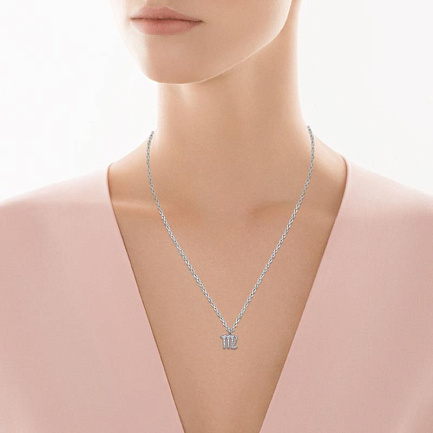 Зодиак из белого золота с бриллиантами