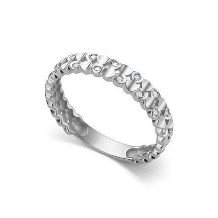 Кольцо из белого золота с бриллиантами