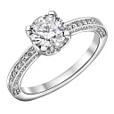 Кольцо из белого золота с бриллиантами