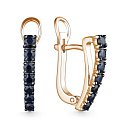 Серьги из красного золота с сапфирами