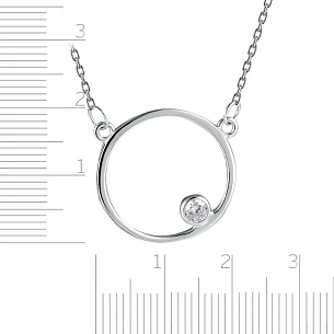 Колье из серебра с фианитом