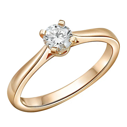 Кольцо из золота с бриллиантом