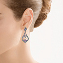 Серьги с английским замком из комбинированного золота