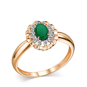 Кольцо из серебра с фианитом