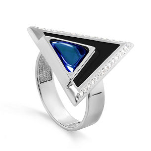 Кольцо из серебра с фианитом