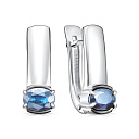 Серьги с английским замком из серебра