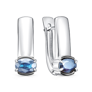 Серьги с английским замком из серебра