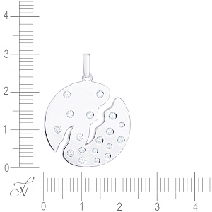 Подвеска из серебра с фианитом