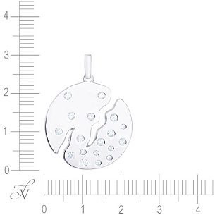 Подвеска из серебра с фианитом