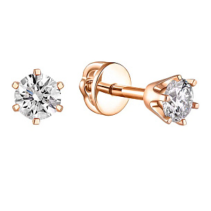 Серьги из золота с бриллиантом