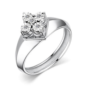 Кольцо из белого золота с бриллиантом