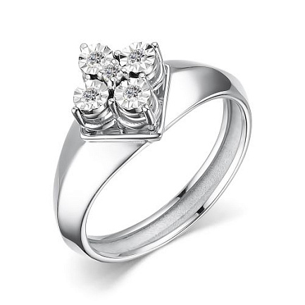 Кольцо из белого золота с бриллиантами