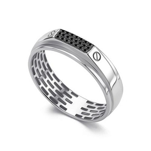 Кольцо из белого золота с бриллиантом