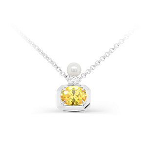 Колье из серебра с жемчугом