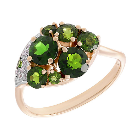 Кольцо из желтого золота с бриллиантами