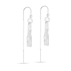 Серьги с английским замком из серебра