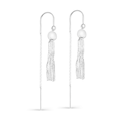 Серьги с английским замком из серебра