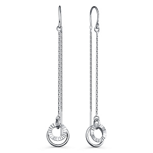 Серьги с английским замком из серебра