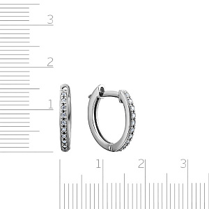 Серьги из серебра с фианитом