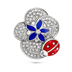 Подвеска из серебра с фианитом