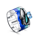 Кольцо из серебра с фианитами