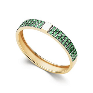 Кольцо из желтого золота с бриллиантами