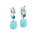 Серьги с английским замком из серебра