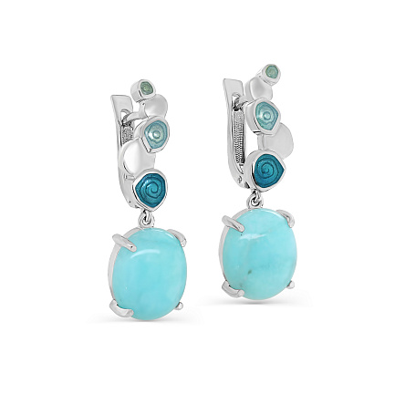 Серьги с английским замком из серебра