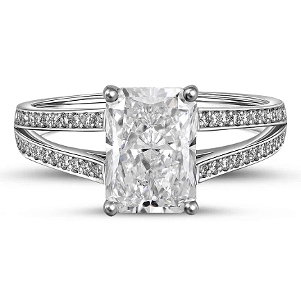 Кольцо из белого золота с бриллиантами