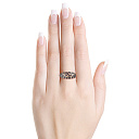 Кольцо из красного золота с фианитом