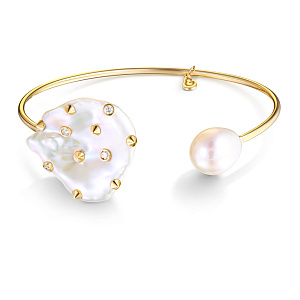 Браслет декоративный из белого золота с бриллиантами