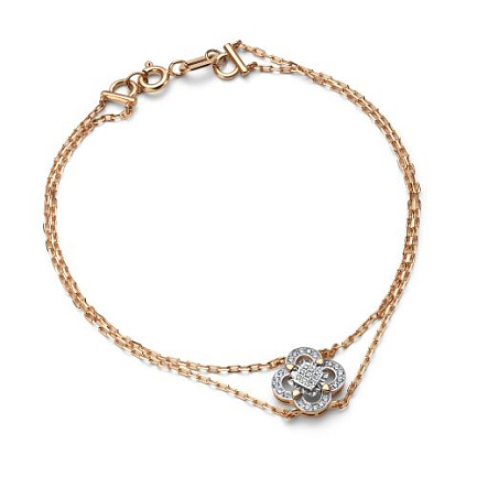 Браслет из красного золота с бриллиантами