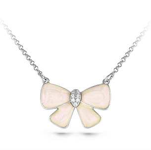 Колье из серебра с фианитом