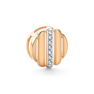 Подвеска из красного золота с бриллиантом