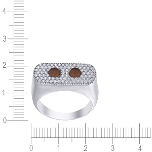 Кольцо из серебра с фианитом