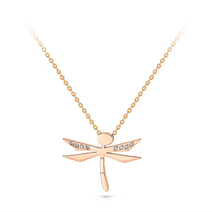 Колье из красного золота с бриллиантами