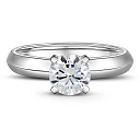 Кольцо из белого золота с бриллиантом