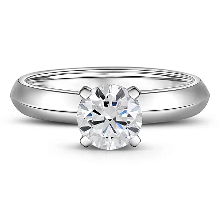 Кольцо из белого золота с бриллиантом