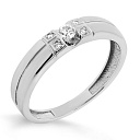 Кольцо из белого золота с бриллиантами