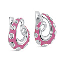 Серьги с английским замком из серебра