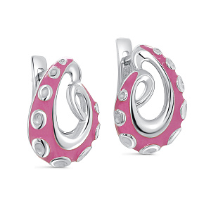 Серьги с английским замком из серебра