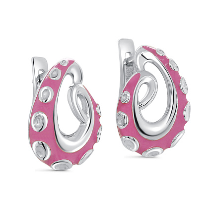 Серьги с английским замком из серебра