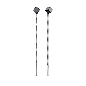 Серьги из серебра с ониксами