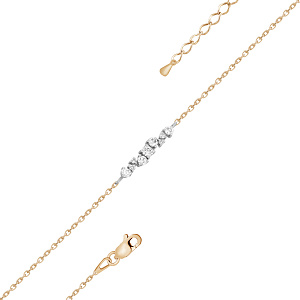 Браслет из красного золота с бриллиантами